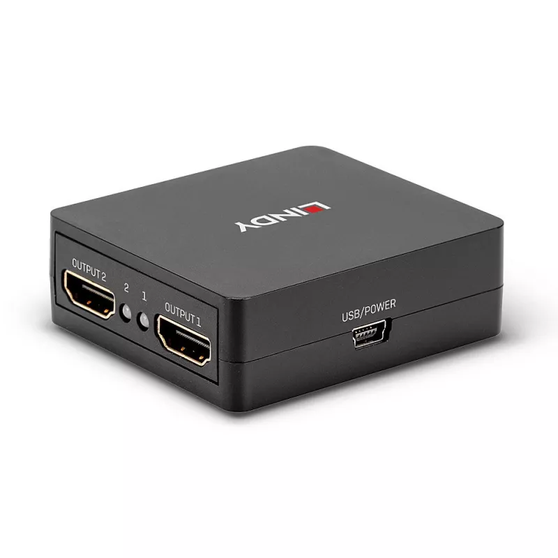 Lindy 2-Port HDMI 18G -jakaja, kompakti