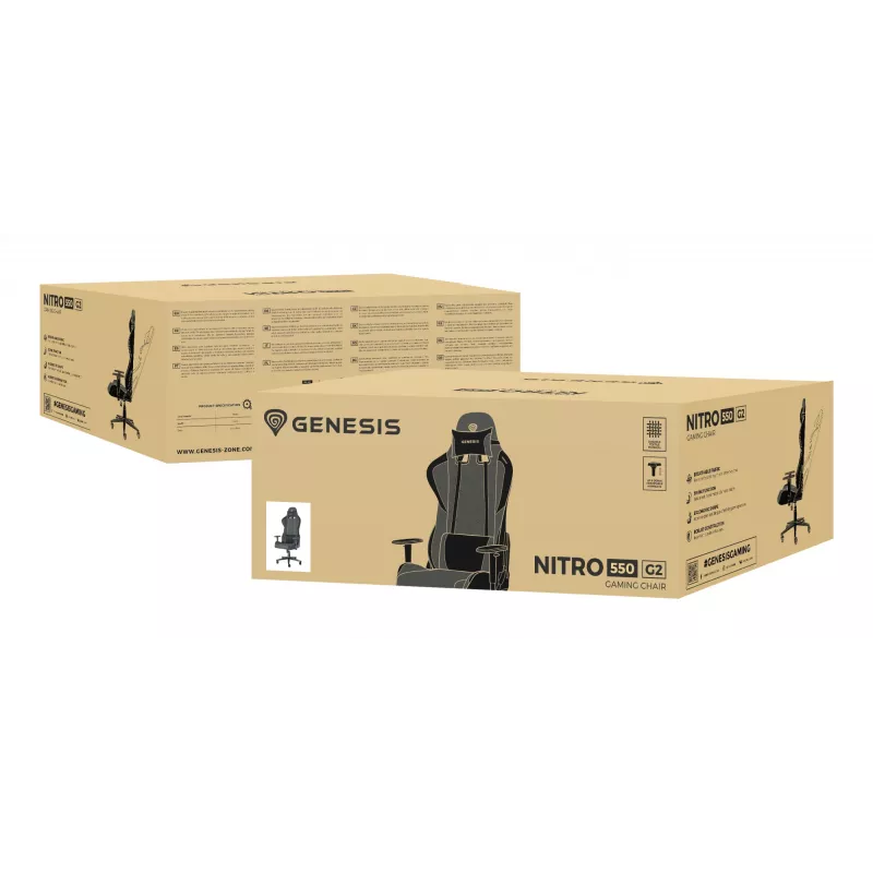 GENESIS Nitro 550 G2 pelituoli pehmustettu istuin musta, harmaa