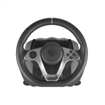 GENESIS Seaborg 400 musta, hopea USB ratti + polkimet Nintendo Switch, PC, PlayStation 4, Playstation 3, Xbox 360, Xbox One, Xbox One S, Xbox One X