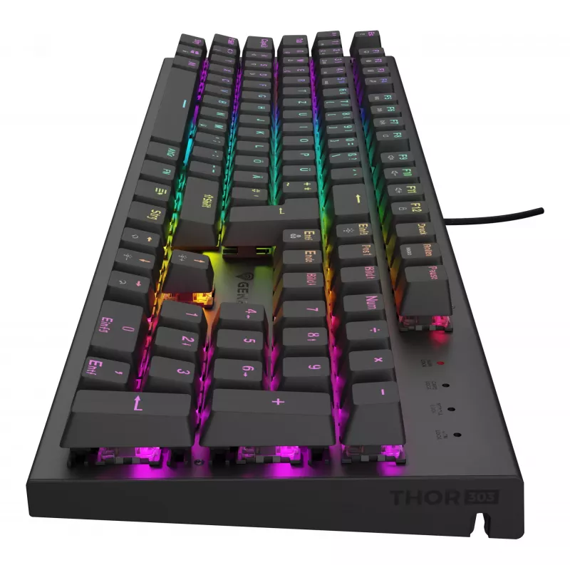 GENESIS Thor 303 pelinäppäimistö USB QWERTZ saksa musta mekaaninen RGB