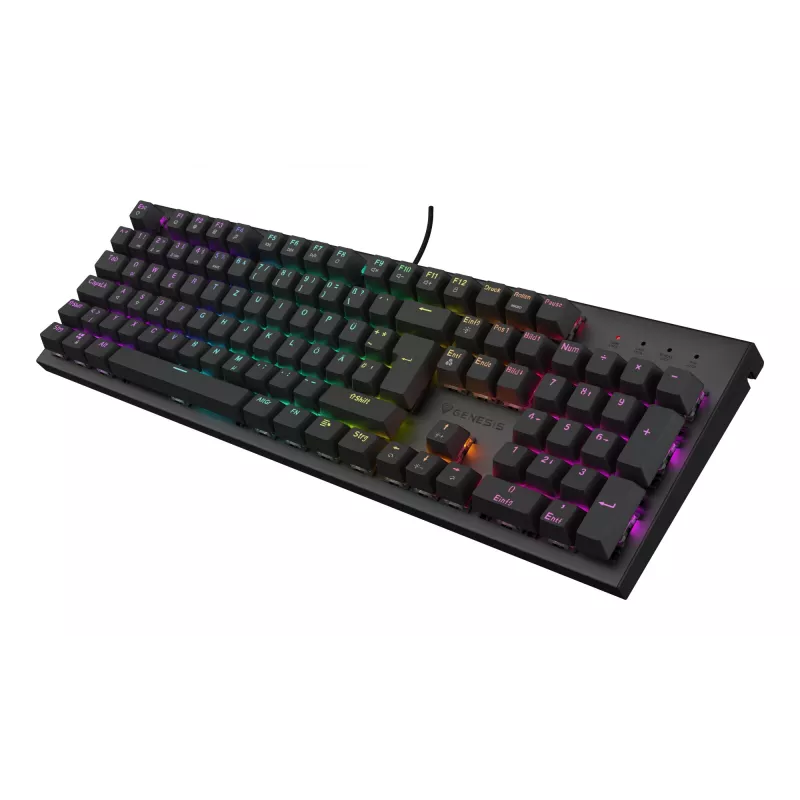 GENESIS Thor 303 pelinäppäimistö USB QWERTZ saksa musta mekaaninen RGB