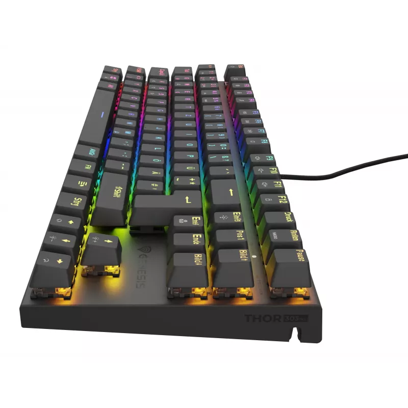 GENESIS Thor 303 TKL näppäimistö pelikäyttöön USB QWERTZ saksa musta