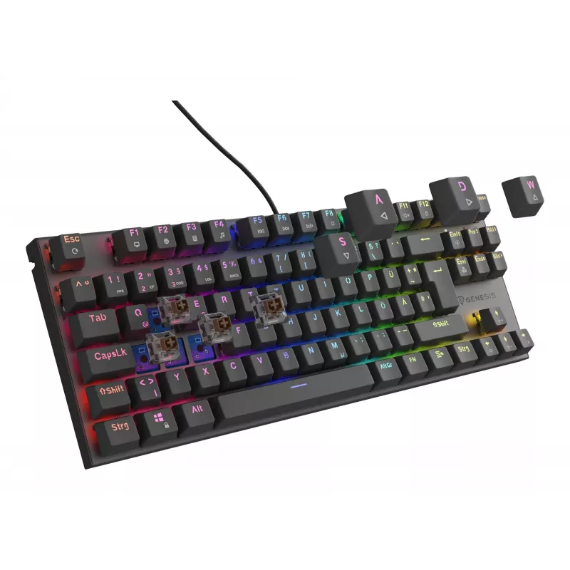 GENESIS Thor 303 TKL näppäimistö pelikäyttöön USB QWERTZ saksa musta
