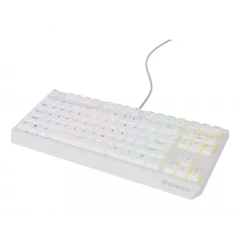GENESIS Thor 230 TKL näppäimistö pelikäyttöön USB QWERTY US-englanti valkoinen