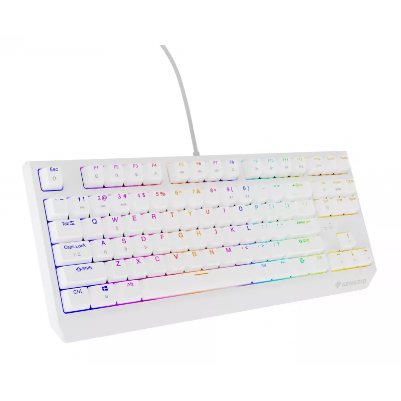 GENESIS Thor 230 TKL näppäimistö pelikäyttöön USB QWERTY US-englanti valkoinen