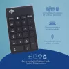 R-Go Tools numeronäppäimistö R-Go Numpad Break, ergonominen numeronäppäimistö tauko-ohjelmistolla, Bluetooth, musta