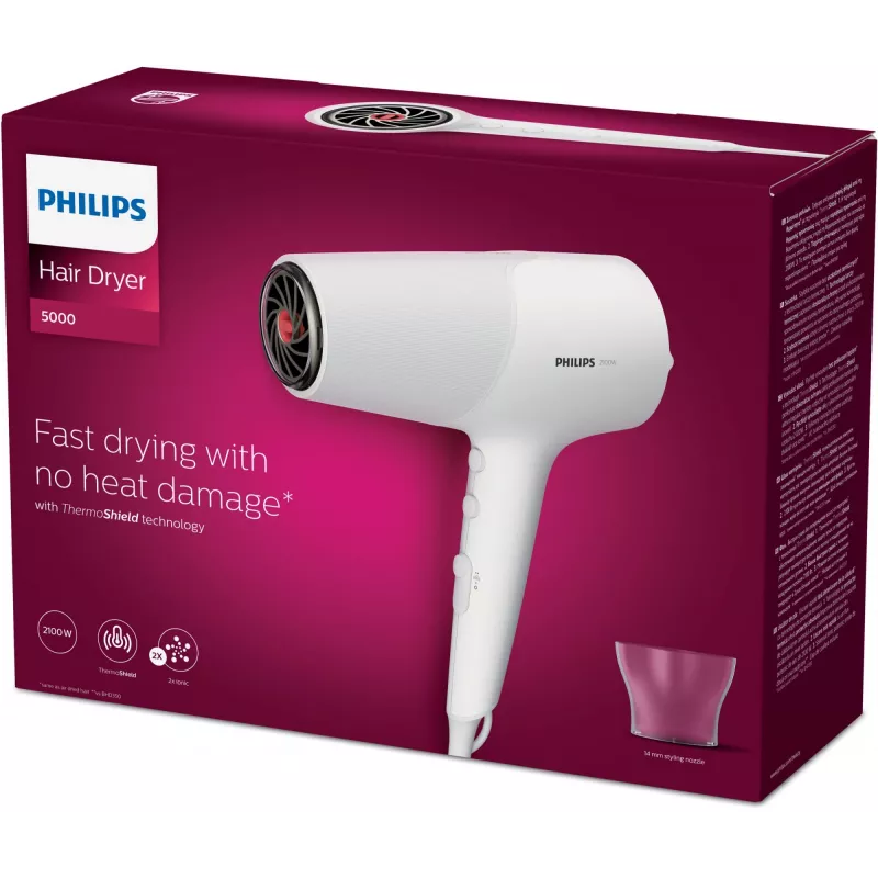 Philips 5000-sarja BHD500/00 hiustenkuivaaja 2100 W valkoinen