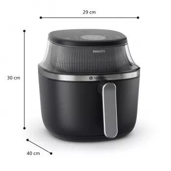 Philips 3000 Serie NA322/00 rasvakeitin yksittäinen 4,2 L pöytämalli 1400 W kiertoilmakypsennin kupari, musta