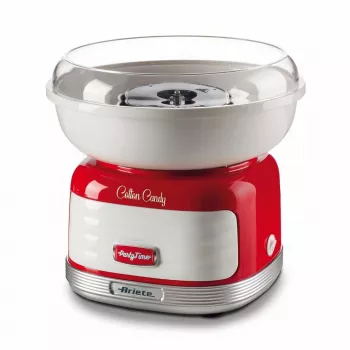Ariete Cotton Candy -hattarakeitin, 450 W, punainen, punainen, kovakaramellit, kidesokeri, 500 W, 280 mm, 280 mm, 265 mm