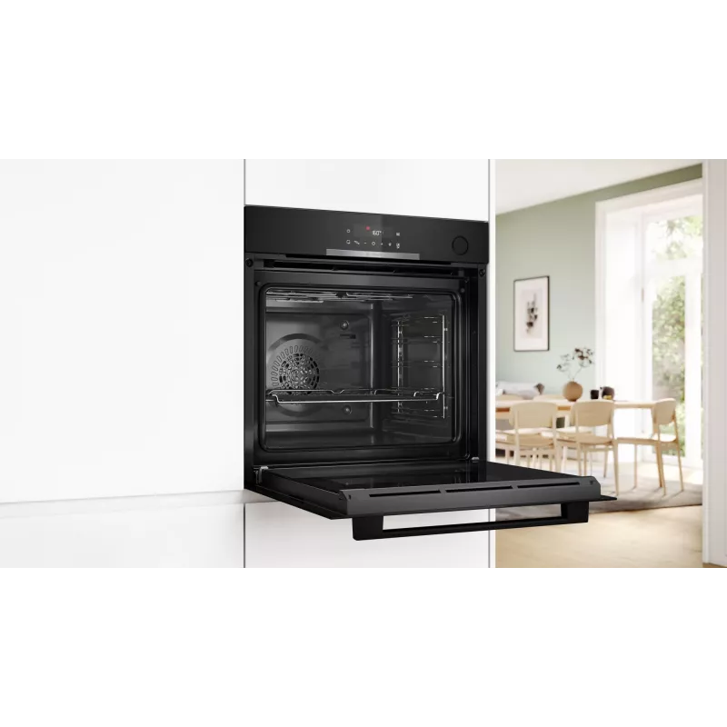 Kalusteisiin asennettava sähköuuni Bosch Serie 4 HRG312BB4, 71 L, 3600 W, musta, kosketusohjaus, A+