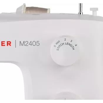 SINGER M2405 puolimekaaninen ompelukone — mekaaninen, 11 ohjelmaa, 8 ommelta, 70W, valkoinen