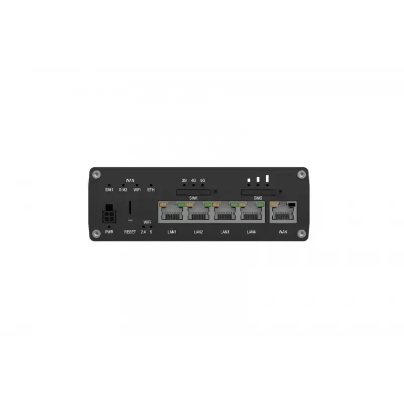 Langaton reititin Teltonika RUTM54 Gigabit Ethernet Dual-band 5G musta