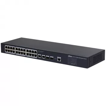 Dahua Technology SG4028 hallittava L2 Gigabit Ethernet (10/100/1000) -kytkin, musta
