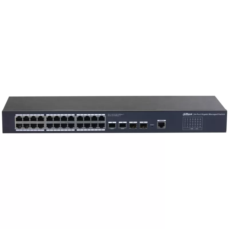 Dahua Technology SG4028 hallittava L2 Gigabit Ethernet (10/100/1000) -kytkin, musta