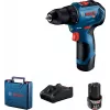 Bosch GSR 12V-30 akkuruuvinväännin, 2x 2,0 Ah, 30/17 Nm, harjaton, kotelo