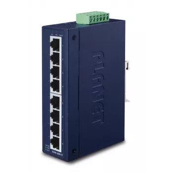 PLANET Industrial ohut Type-kytkin IP30 8-porttinen