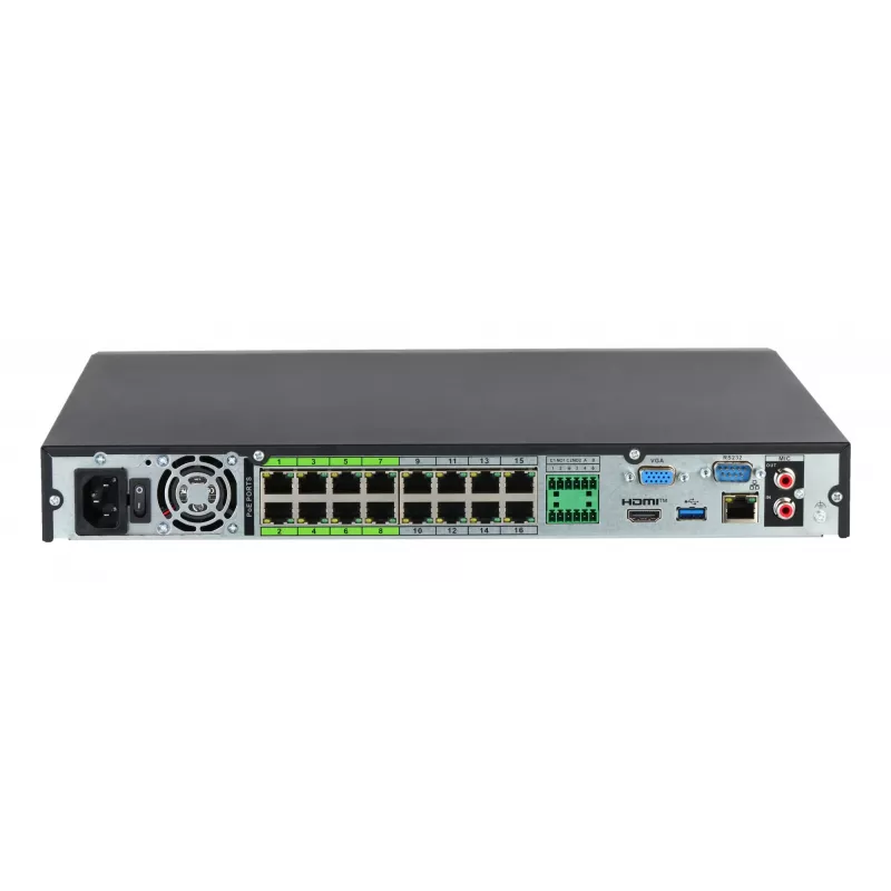 Dahua Technology WizSense NVR5216-16P-EI2 verkkotallennin 1U musta