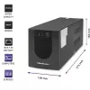 Qoltec UPS 53776 Line-Interactive 1,5 kVA 900 W 4 AC-lähtöä