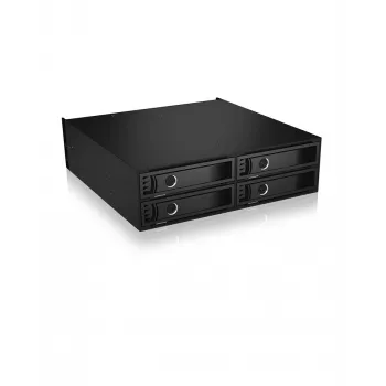 ICY BOX - IB-2242U2K - taustalevy, 4x U.2 2,5 NVMe SSD (6-15 mm) 1x 5,25 paikkaan - black