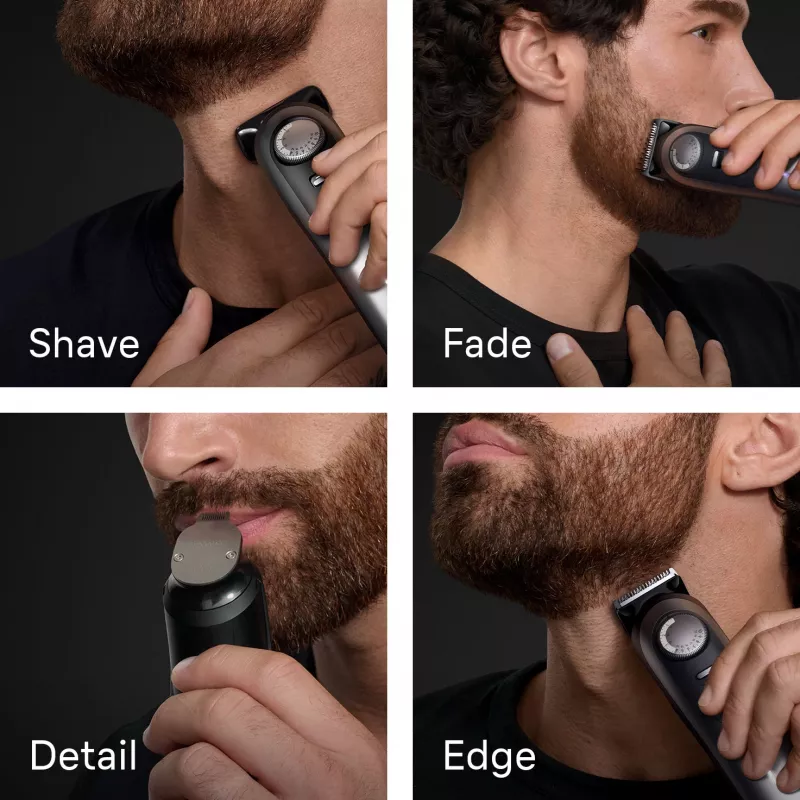 Braun BeardTrimmer 9 BT9560 parranleikkuri akku 52 2 cm märkä ja kuiva musta, hopea