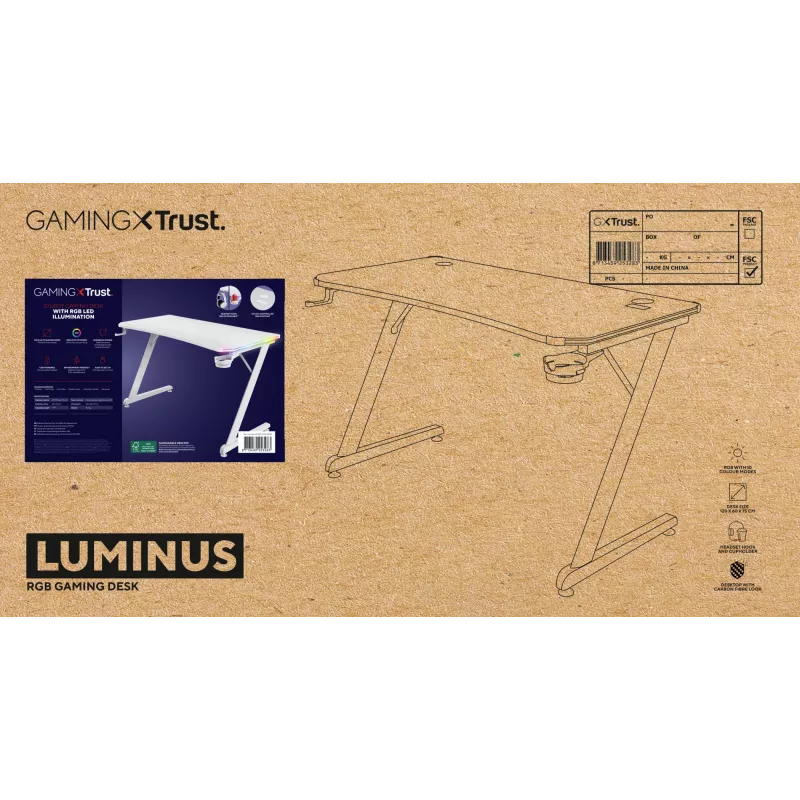 Trust GXT 709W LUMINUS valkoinen