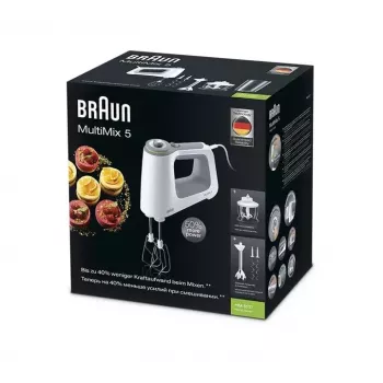 Braun MultiMix 5 HM 5137 käsivatkain 750 W harmaa, valkoinen