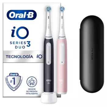 Oral-B iO3 Duo aikuisten värähtelevä hammasharja musta, roosa, valkoinen