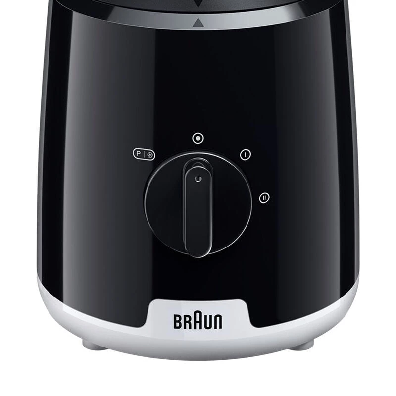 Braun JB1051BK PowerBlend 1 tehosekoitin, 600 W, 1,25 l, lasikannu, musta