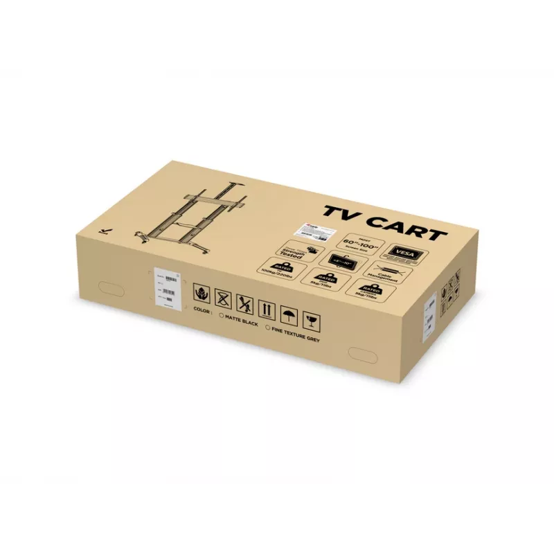 Equip 650605 60-100 tuuman ultralaaja teleskooppi-näyttö-LFD-vaunu