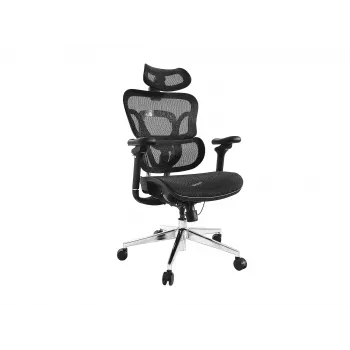 Equip ergonominen premium-toimistotuoli niskatuella ja käsinojilla, musta