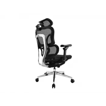 Equip ergonominen premium-toimistotuoli niskatuella ja käsinojilla, musta
