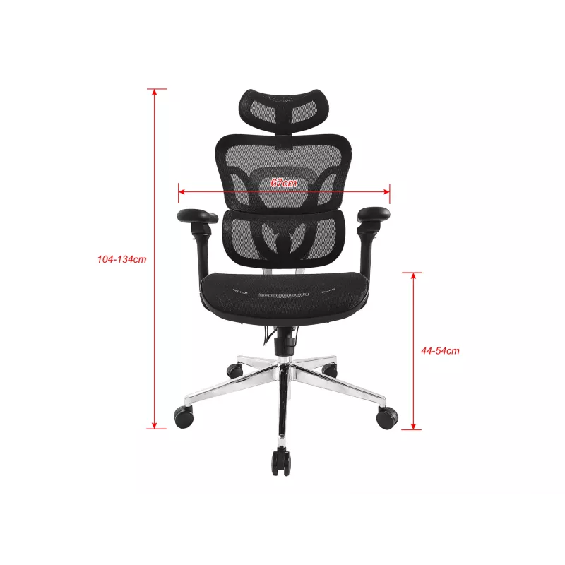 Equip ergonominen premium-toimistotuoli niskatuella ja käsinojilla, musta