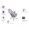 Equip ergonominen premium-toimistotuoli niskatuella ja käsinojilla, musta