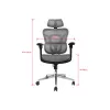 Equip ergonominen premium-toimistotuoli niskatuella ja käsinojilla, harmaa