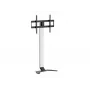 TV-jalusta/-teline EQUIP 650614 37 inch–86 inch näytöille, enintään 45 kg, VESA 100x100–600x400, korkeus 900–1100 mm, kallistus -10°–5°, hopea