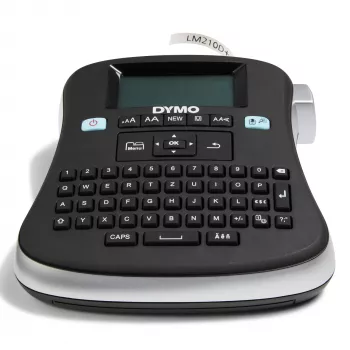 DYMO LabelManager ™ 210D QWERTZ Kitcase, QWERTZ, lämpösiirto, 180 x 180 DPI, 12 mm/s, musta, harmaa