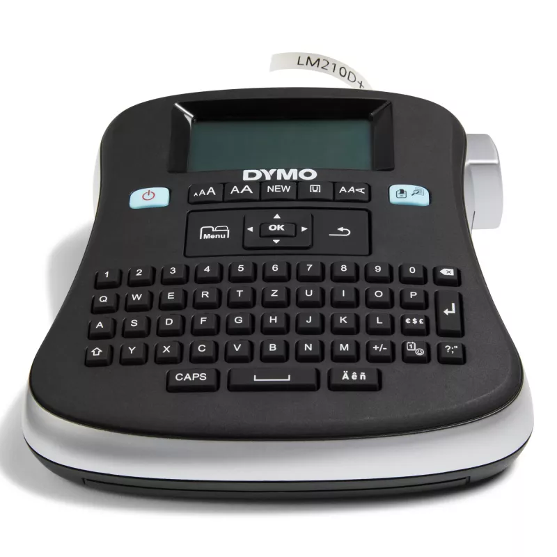 DYMO LabelManager ™ 210D QWERTZ Kitcase, QWERTZ, lämpösiirto, 180 x 180 DPI, 12 mm/s, musta, harmaa