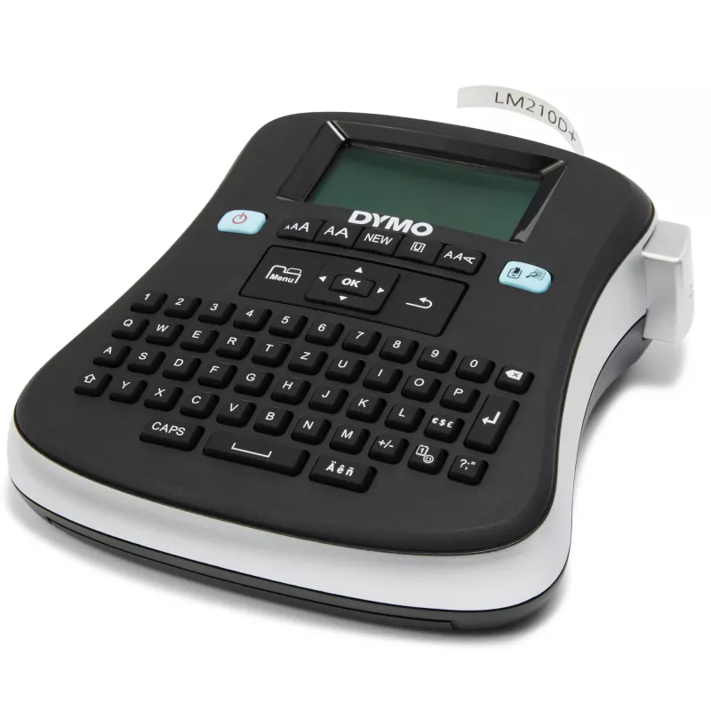 DYMO LabelManager ™ 210D QWERTZ Kitcase, QWERTZ, lämpösiirto, 180 x 180 DPI, 12 mm/s, musta, harmaa