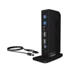 ICY BOX IB-DK2252AC langallinen USB 3.2 Gen 1 (3.1 Gen 1) Type-C musta