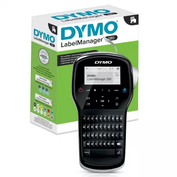 DYMO LabelManager ™ 280 AZERTY, AZERTY, D1, lämpösiirto, 180 x 180 DPI, 15 mm/s, musta, hopea
