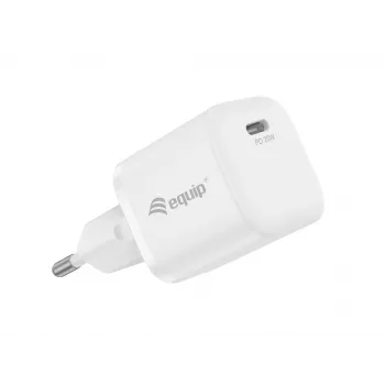 Equip 1-porttinen 20W USB-C PD -laturi, 25 kpl/pakkaus, sisäkäyttöön, AC, 12 V, valkoinen