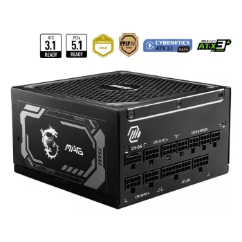 MSI MAG A1000GL PCIE5 virtalähde 1000 W 24-pin ATX ATX musta