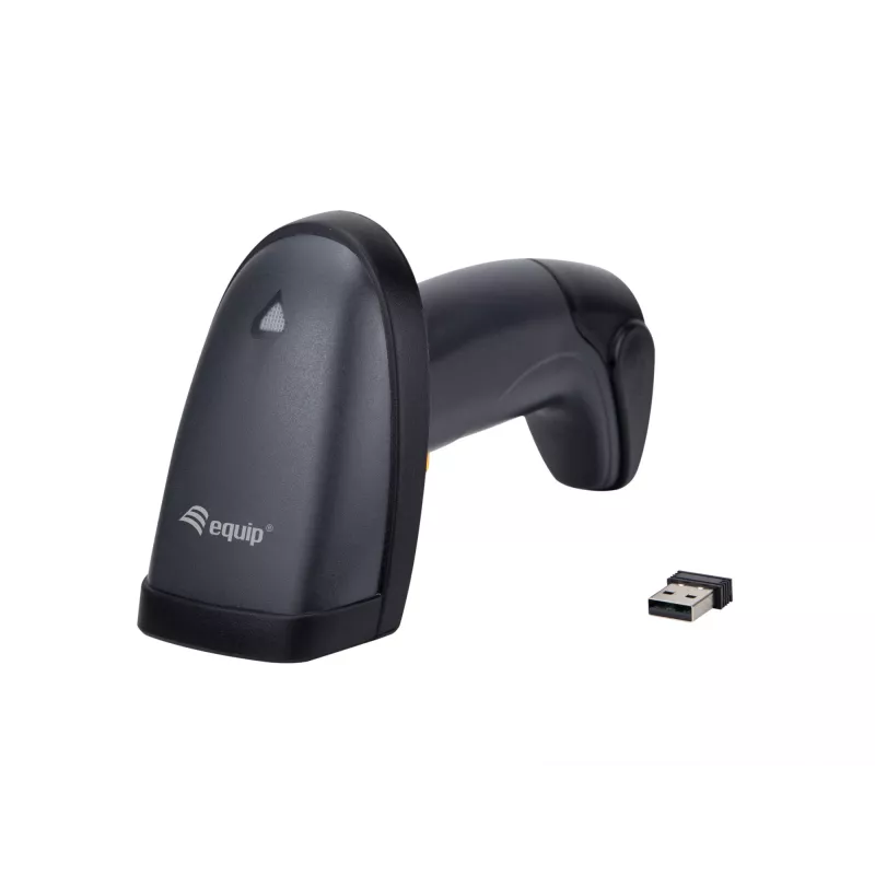 Equip langaton 2D dual-mode 2,4GHz + Bluetooth viivakoodilukija, jalustalla