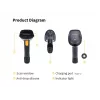 Equip langaton 2D dual-mode 2,4GHz + Bluetooth viivakoodilukija, jalustalla