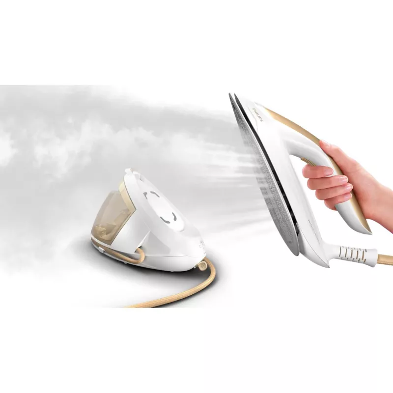 Philips PSG8040/60 höyrysilitysasema 2700 W 1,8 L SteamGlide Elite silityspohja kulta, valkoinen