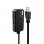 Lindy 10m USB 3.0 Active Extension Pro Hub, USB 3.2 Gen 1 (3.1 Gen 1) Type-A, USB 3.2 Gen 1 (3.1 Gen 1) Type-A, 5000 Mbit/s, musta, muovi, pyöreä kaapeli