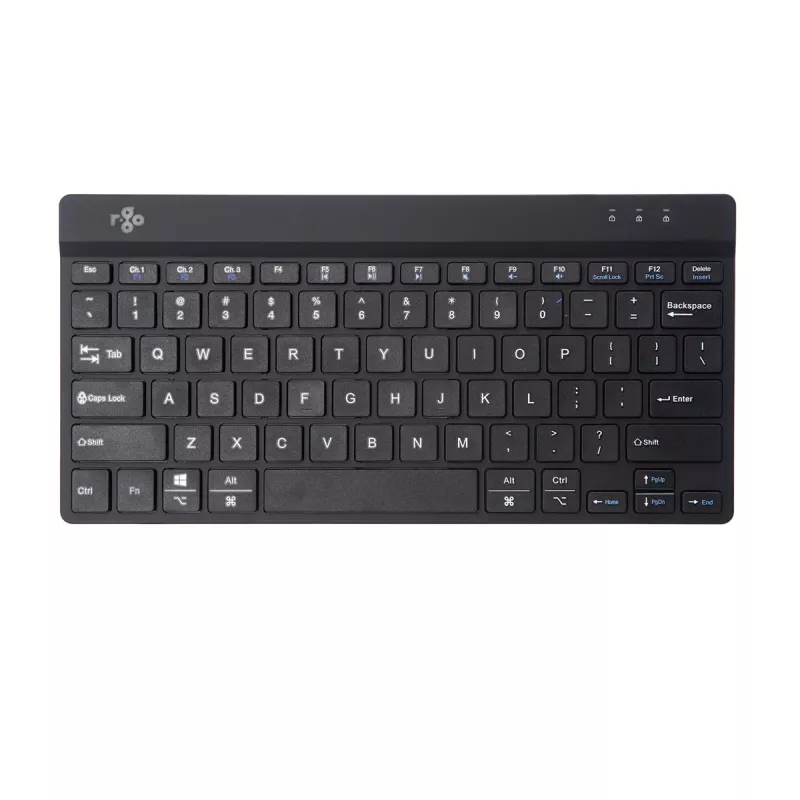R-Go Tools ergonominen näppäimistö R-Go Compact Break, kompakti näppäimistö tauko-ohjelmistolla, QWERTY (US), Bluetooth, musta