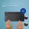 R-Go Tools ergonominen näppäimistö R-Go Compact Break, kompakti näppäimistö tauko-ohjelmistolla, QWERTY (US), Bluetooth, musta
