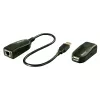 Lindy 50m USB 2.0 Cat.6 jatko, verkkolähetin ja -vastaanotin, 50 m, 480 Mbit/s, Cat5, Cat5e, Cat6, LG-8311, musta
