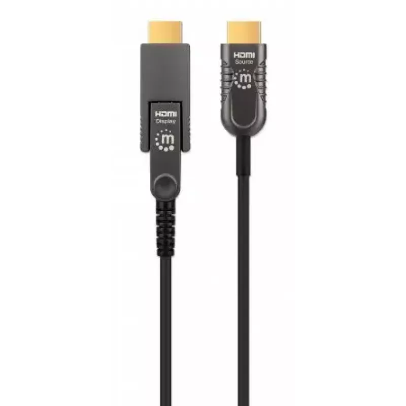 HDMI–Micro-HDMI-kaapeli Manhattan 30m 4K@60Hz aktiivinen kullattu